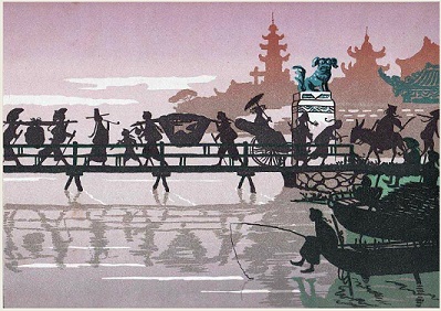 chinois palanquin, ombres chinoises, theatre d`ombres, silhouettes, marionnettes