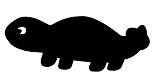ankylosaure, dinosaure, volcan, stégosaure en ombre chinoise, theatre d`ombres, silhouettes, marionnettes, free