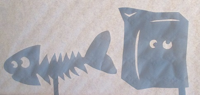 lait, arete de poisson, ombre chinoise, theatre d`ombres, marionnettes, silhouette, découpage pochoir, free