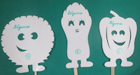 fechou fleur, asperge, poivron, ombre chinoise, theatre d`ombres, marionnettes, silhouette, découpage pochoir, free