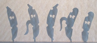 banane, ombre chinoise, theatre d`ombres, marionnettes, silhouette, découpage pochoir, free