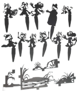 raton laveur planche ombres chinoises théâtre d`ombres silhouettes marionnettes free