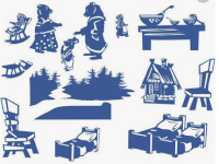 boucle d`or et les trois ours ombres chinoises théâtre d`ombres silhouettes marionnettes free