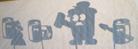 dechets, ombre chinoise, theatre d`ombres, marionnettes, silhouette, découpage pochoir, free