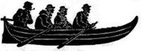 hommes, canot, ombre chinoise, theatre d`ombres, marionnettes, silhouette, découpage pochoir, free