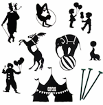 cirque, ombre chinoise, theatre d`ombres, marionnettes, silhouette, découpage pochoir, free
