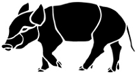 cochon, porc, animal, ombre chinoise, theatre d`ombres, silhouettes, marionnettes