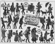 vendeurs des rues ombres chinoises théâtre d`ombres silhouettes marionnettes free