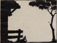 décor cabane arbre ombres chinoises théâtre d`ombres silhouettes marionnettes free