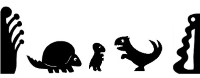 dinosaure, stégosaure, ombres chinoises théâtre d`ombres silhouettes marionnettes free