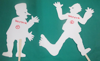 docteur guerit tout, ombre chinoise, theatre d`ombres, marionnettes, silhouette, découpage pochoir, free