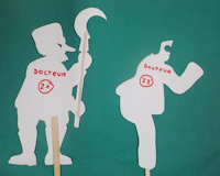 docteur guerit tout, ombre chinoise, theatre d`ombres, marionnettes, silhouette, découpage pochoir, free