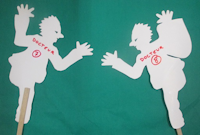 docteur guerit tout, ombre chinoise, theatre d`ombres, marionnettes, silhouette, découpage pochoir, free