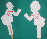 docteur guerit tout, ombre chinoise, theatre d`ombres, marionnettes, silhouette, découpage pochoir, free