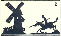 Don Quichotte, scene, ombre chinoise, theatre d`ombres, marionnettes, silhouette, découpage pochoir, free