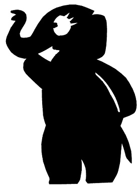 éléphant animal en théâtre d`ombres ombres chinoises marionnette silhouette