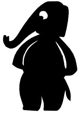 éléphant animal en théâtre d`ombres ombres chinoises marionnette silhouette