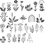 fleurs, ombre chinoise, theatre d`ombres, marionnettes, silhouette, découpage pochoir, free