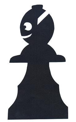 fou noir échecs en théâtre d`ombres ombres chinoises silhouettes marionnettes 