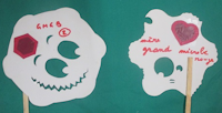 globule, ombre chinoise, theatre d`ombres, marionnettes, silhouette, découpage pochoir, free