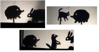 hérisson lapin chat ombres chinoises théâtre d`ombres silhouettes marionnettes free