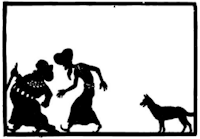 hommes chien ombres chinoises theatre d`ombres silhouettes marionnettes free
