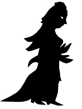 karagoz femme en ombres chinoises théâtre d`ombres silhouettes marionnettes