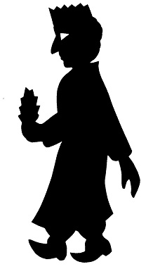 notable homme Karagoz en théâtre d`ombres ombres chinoises marionnettes silhouettes