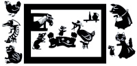Conte russe La souris stupide ombres chinoises théâtre d`ombres silhouettes marionnettes free