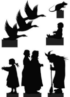 Les oies sauvages conte ombres chinoises théâtre d`ombres silhouettes marionnettes free