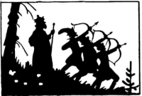 conte, les trois flèches, ombres chinoises théâtre d`ombres silhouettes marionnettes free