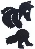 loup animal ombres chinoises théâtre d`ombres silhouettes marionnettes free