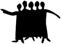 hommes groupe ombres chinoises théâtre d`ombres silhouettes marionnettes free