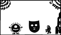 femme, masque, covid, ombre chinoise, theatre d`ombres, marionnettes, silhouette, découpage pochoir, free