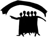 hommes groupe foule ombres chinoises théâtre d`ombres silhouettes marionnettes free