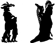 hommes femmes ombres chinoises théâtre d`ombres silhouettes marionnettes free