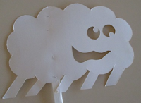 nuage, ombre chinoise, theatre d`ombres, marionnettes, silhouette, découpage pochoir, free