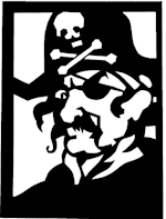 pirate visage ombres chinoises theatre d`ombres silhouettes marionnettes free