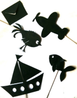 poisson oiseau bateau avion ombres chinoises théâtre d`ombres silhouettes marionnettes free