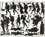 hommeles aventures de polichinelle - planche d`ombres chinoises théâtre d`ombres silhouettes marionnettes free
