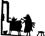 cochon, fourneau, ombre chinoise, theatre d`ombres, marionnettes, silhouette, découpage pochoir, free