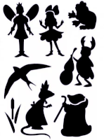 Poucette conte planche ombres chinoises théâtre d`ombres silhouettes marionnettes free