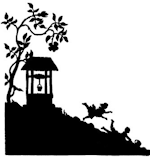 fille, garçon, puits, ombre chinoise, theatre d`ombres, marionnettes, silhouette, découpage pochoir, free