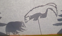 raton laveur et mouffette planche ombres chinoises théâtre d`ombres silhouettes marionnettes free