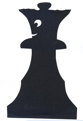 reine noire échecs marionnette en théâtre d`ombres ombres chinoises silhouettes marionnettes 