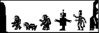 femme, homme, chien, robot, ombre chinoise, theatre d`ombres, marionnettes, silhouette, découpage pochoir, free