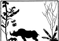 rhinocéros unicornes ombres chinoises theatre d`ombres silhouettes marionnettes free