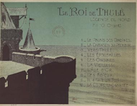 le roi de thule, sommaire, ombre chinoise, theatre d`ombres, marionnettes, silhouette, découpage pochoir, free