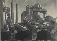 ruines, ombre chinoise, theatre d`ombres, marionnettes, silhouette, découpage pochoir, free