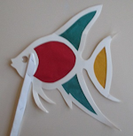 scalaire, poisson, ombre chinoise, theatre d`ombres, marionnettes, silhouette, découpage pochoir, free
